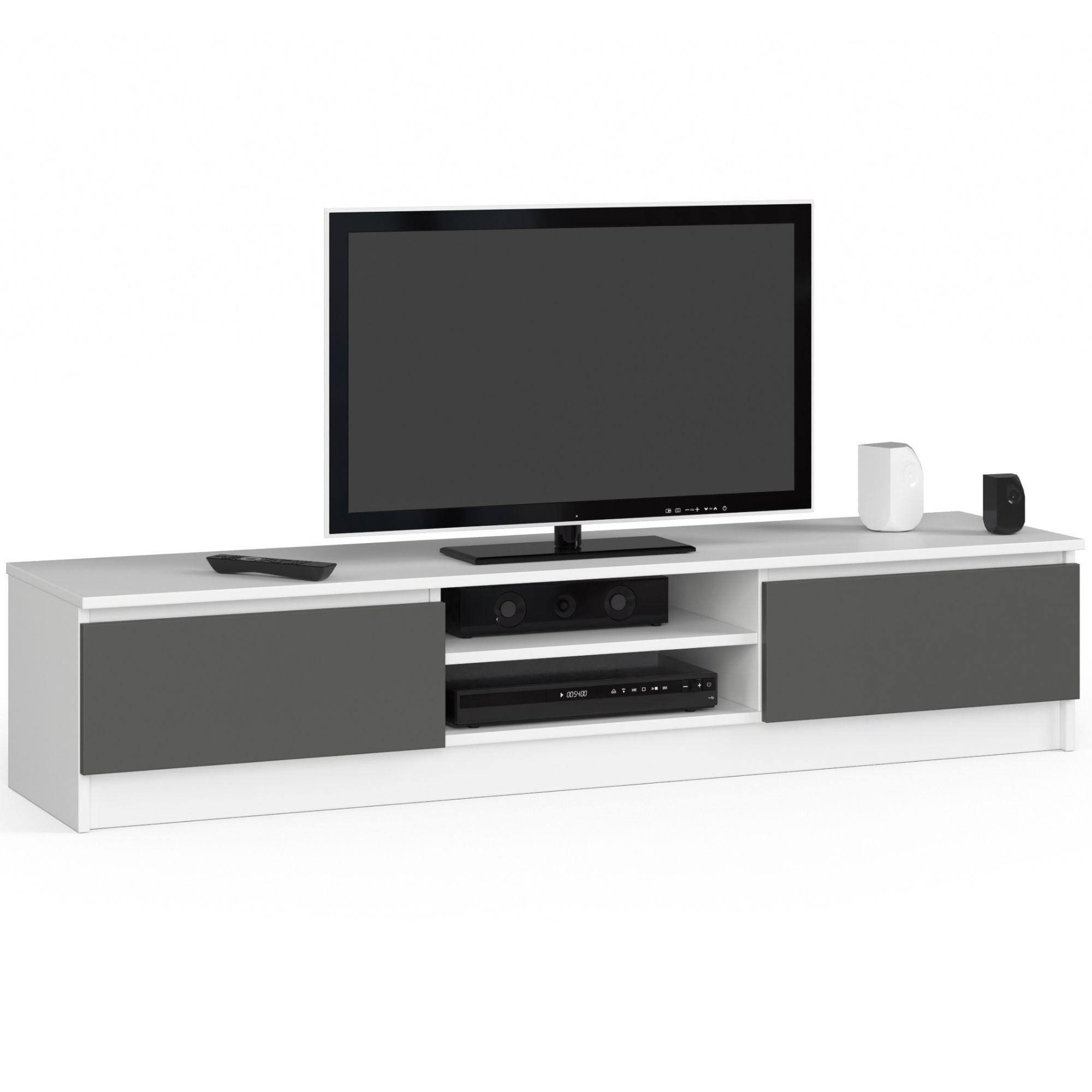RAUMHIRSCH FURNITURE NÍZKÁ SKŘÍŇ Bílá, grafitově šedá 33/160/40