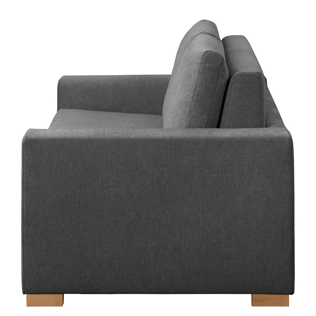SCHLAFSOFA - Graubraun/Buchefarben, Holz/Buchenholz (173/90/90cm) - home24