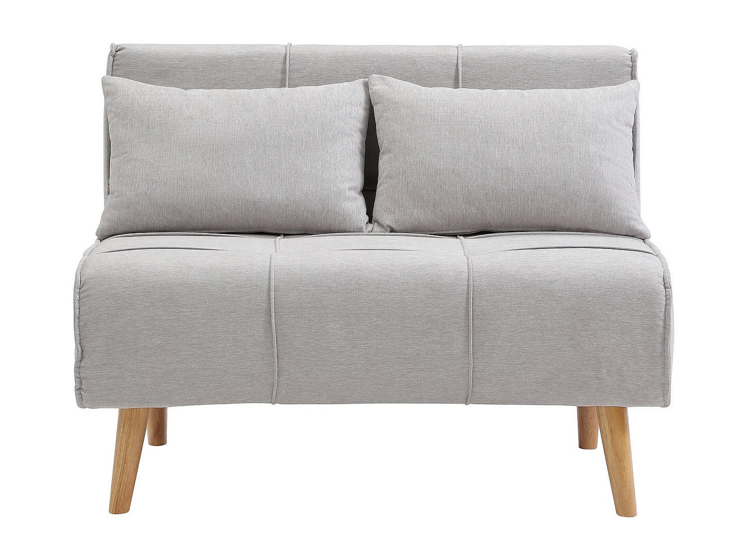 SCHLAFSESSEL - 1 Person - stoff - hellgrau Chila - Hellgrau, Holz/Textil (110/83/76cm) - Vente-Unique