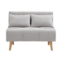 SCHLAFSESSEL - 1 Person - stoff - hellgrau Chila - Hellgrau, Holz/Textil (110/83/76cm) - Vente-Unique
