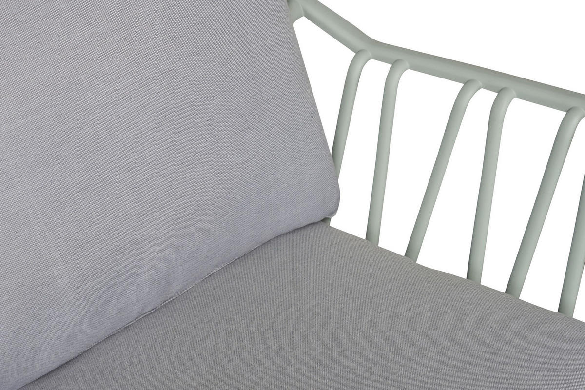 LOUNGESET 4tlg. Moroni, Grün, Kunststoff - Grau/Grün, Kunststoff/Metall - dasmöbelwerk