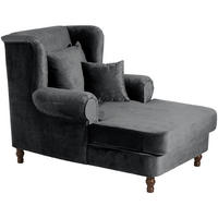 SESSEL XXL inkl. Kissen Karley Samtvelours graphit - Graphitfarben, Kunststoff (103/103/149cm) - 58aufmkessel