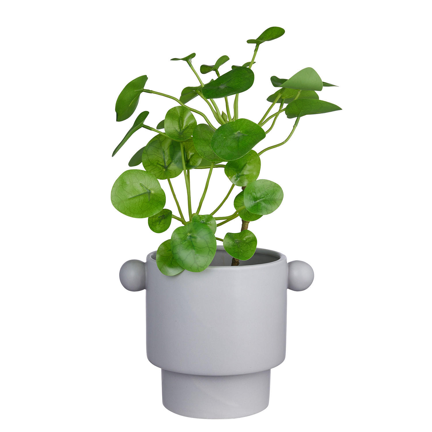 BLUMENÜBERTOPF Handle - Grau, Keramik (20cm) - BUTLERS