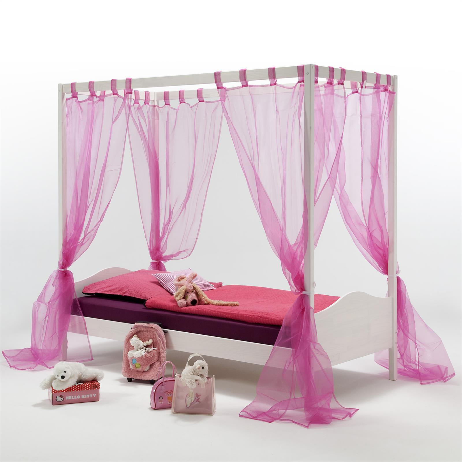 HIMMELBETT NADINE 90X200 CM - Weiß, Holz (96/190/209cm) - IDIMEX