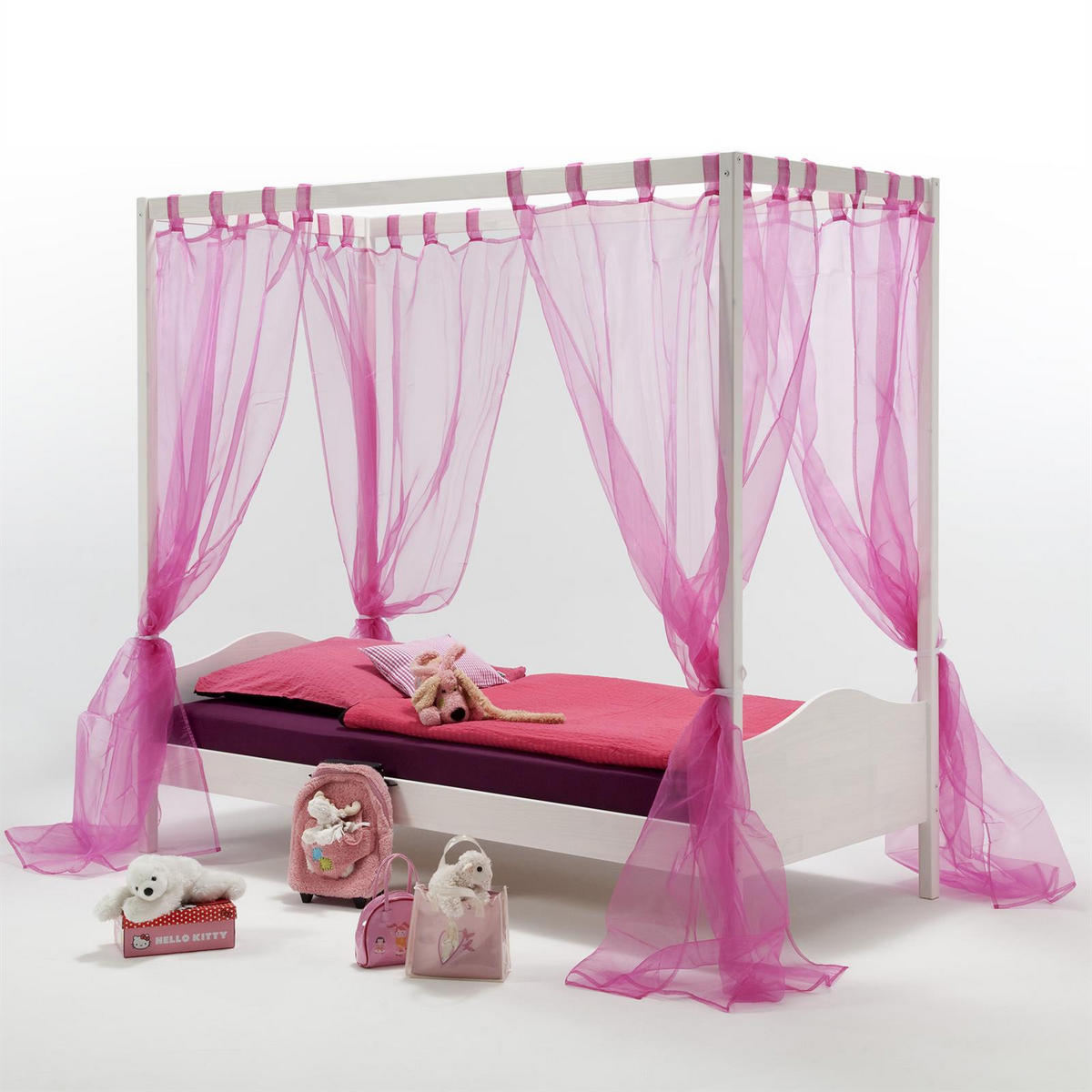HIMMELBETT NADINE 90X200 CM - Weiß, Holz (96/190/209cm) - IDIMEX