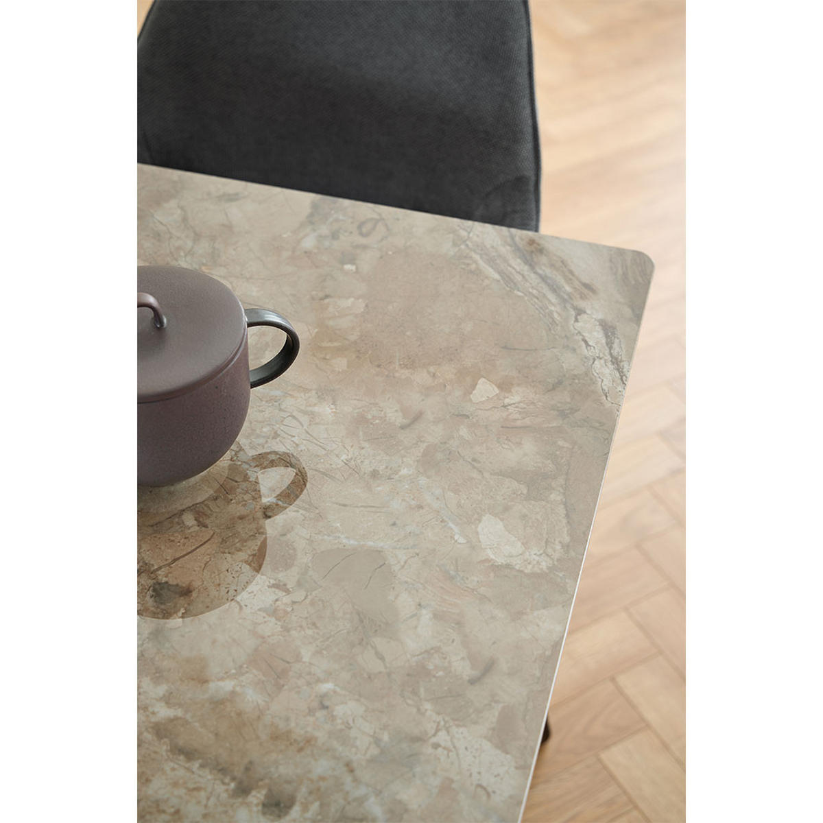 ESSTISCH, Wicklow, Braun, Metall / Keramik, 140 x 80 x 75 cm - Braun, Metall (80/140/75cm) - ebuy24