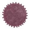 BADEMATTE Blume rund 60 cm, Baumwolle - Lila, Textil (60/60cm) - Homescapes
