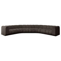 WOHNLANDSCHAFT modulares Sofa Lazro-U1 - 373x373x70 cm Braun - Braun, Holzwerkstoff/Textil (373/70/373cm) - ALTDECOR