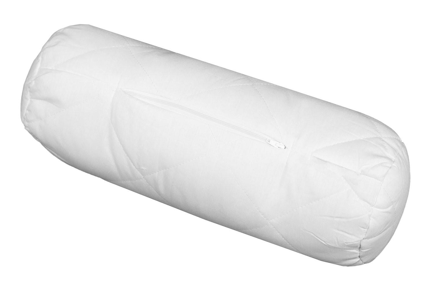 NACKENROLLE, 15x40 cm, 100% Polyester, Weiß - Weiß, Textil (15/40cm) - Zollner