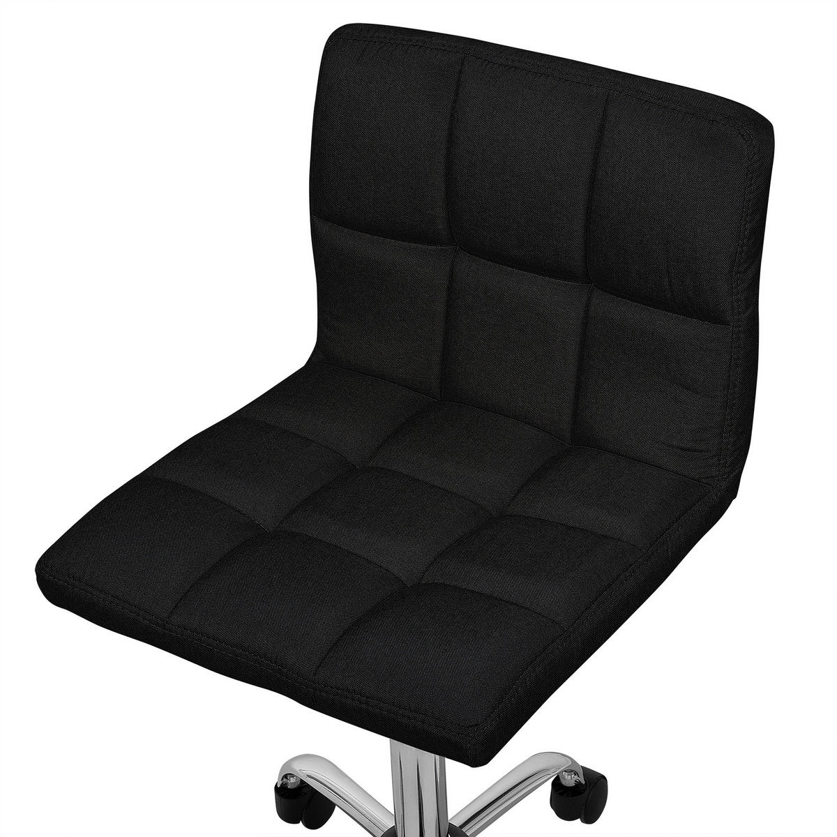 BÜRODREHSTUHL Polyester Schwarz Marion - Schwarz, Textil/Metall (44/79/38cm) - Beliani