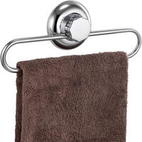 HANDTUCHSTANGE , Handtuchring mit Saugnapf - Silberfarben, Metall (10/4/23.5cm) - BELZ