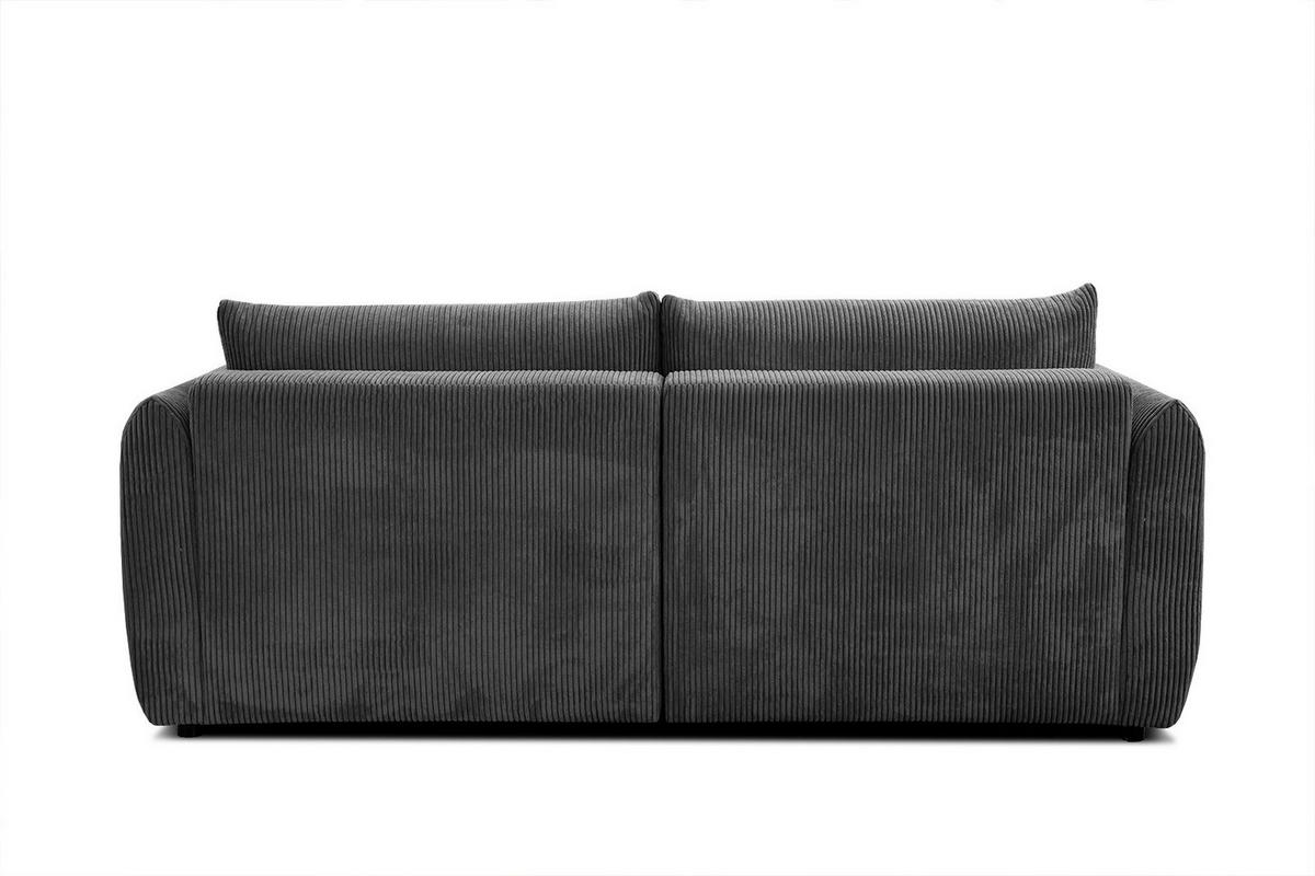 ECKSOFA TAUER 3-Sitzer, dunkelgrau - Dunkelgrau/Schwarz, Holzwerkstoff/Kunststoff (173/206cm) - Courtois Laville
