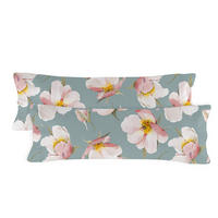 KISSENBEZUG spring blossom 45x110 cm (x2) mehrfarbig - Multicolor, Textil (45/110cm) - Happy Friday