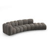 SOFA modular rechts Lupine aus Chenille-Stoff grau 5 Sitzplätze - Grau, Textil (335/70/166cm) - Micadoni