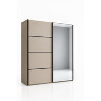 KLEIDERSCHRANK mit Spiegel - Napoli 3 - Kaschmir, Holzwerkstoff (150/245/67cm) - BM-Möbel