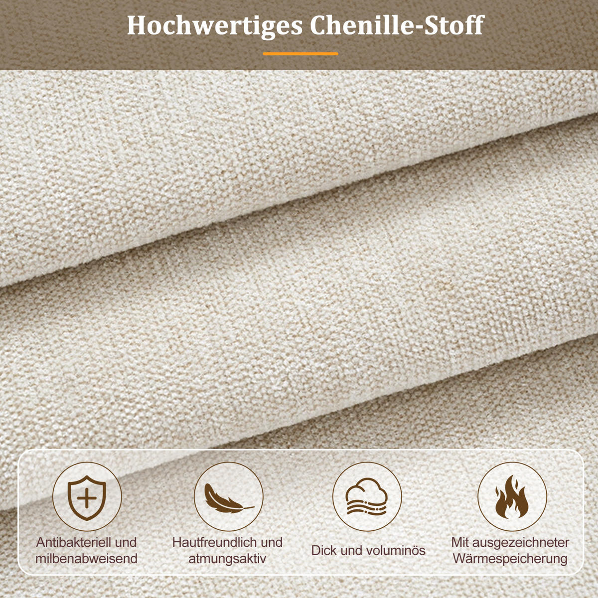 POLSTERBETT 180/200 cm mit Lattenrost, gepolstertem Kopfteil und matratzenfixierender Rahmenstruktur, Beige - Beige, Textil (180/200cm) - Redom