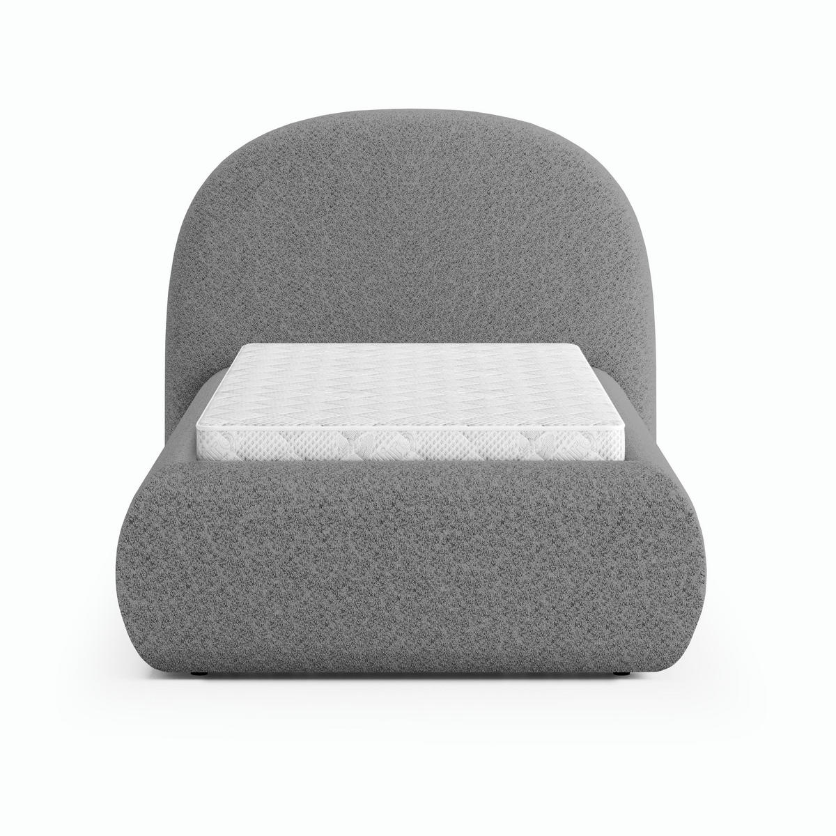 POLSTERBETT Motti 90x200, Einzelbett mit Bettkasten und Schaumstoffmatratze 10 cm, Dunkelgrau - Dunkelgrau, Holzwerkstoff (90/200cm) - Beautysofa