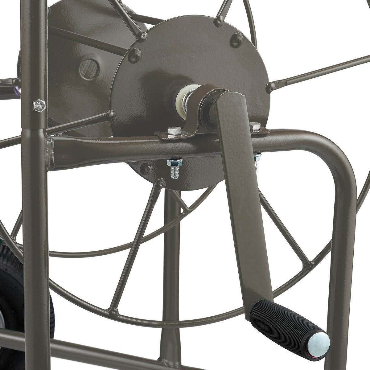 SCHLAUCHWAGEN - Braun, Kunststoff/Metall (62/93/50cm) - Relaxdays