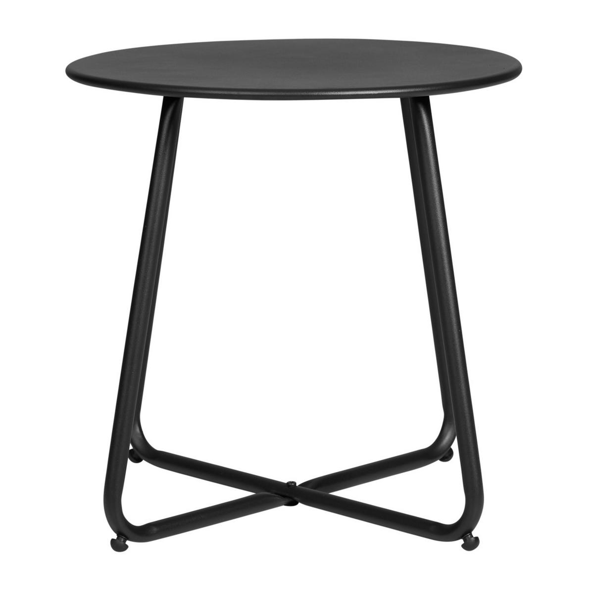 BEISTELLTISCH rund Metall Schwarz - Schwarz, Metall (45/44/45cm) - Homestyle4u