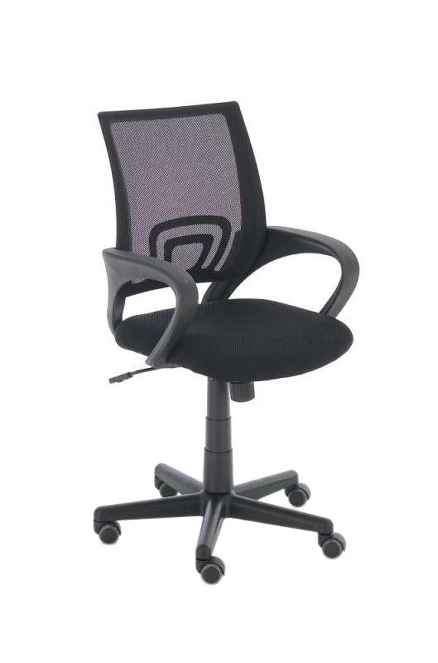 BÜROSTUHL Genf mit Netzbezug, Schwarz - Schwarz, Kunststoff/Textil (56/100/54cm) - TPFLiving