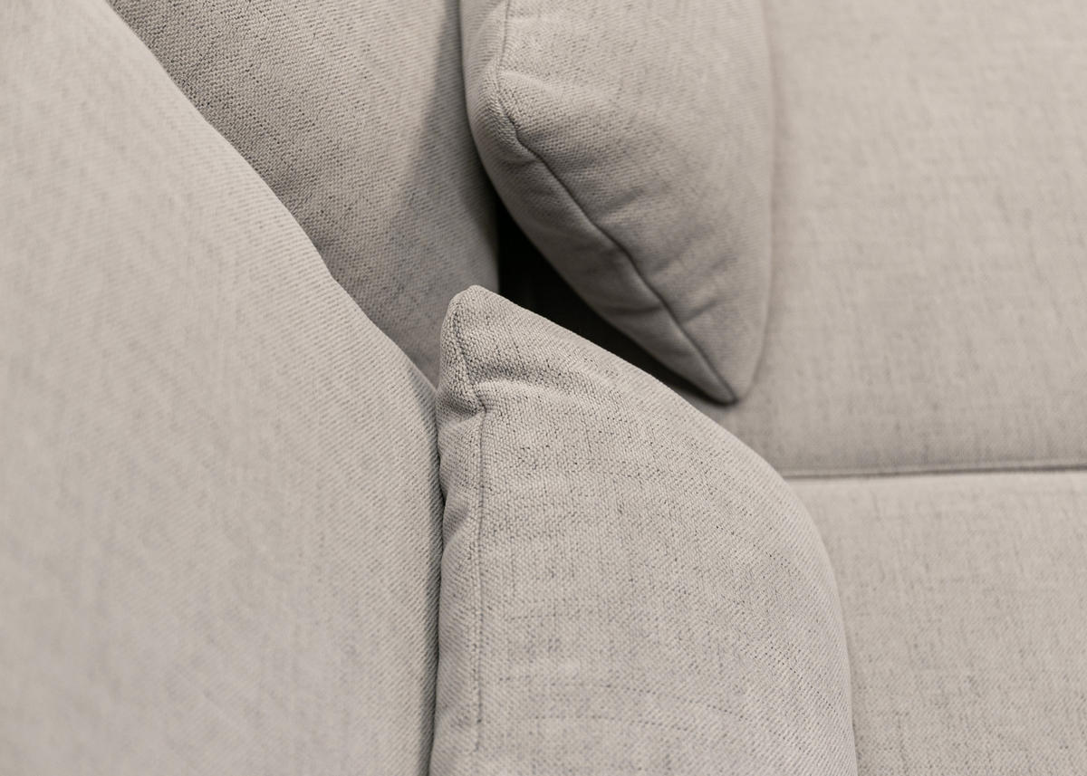ECKSOFA Carnos Chenille-Bezug in Grau - Grau, Textil (264/162cm) - Selsey