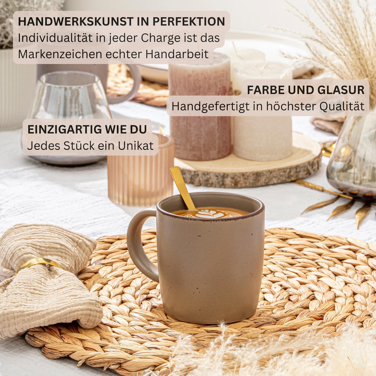KOMBISERVICE BOMBAY OAK - 20 teilig aus Steingut - Braun, Stein (27/9.5/27cm) - Sänger