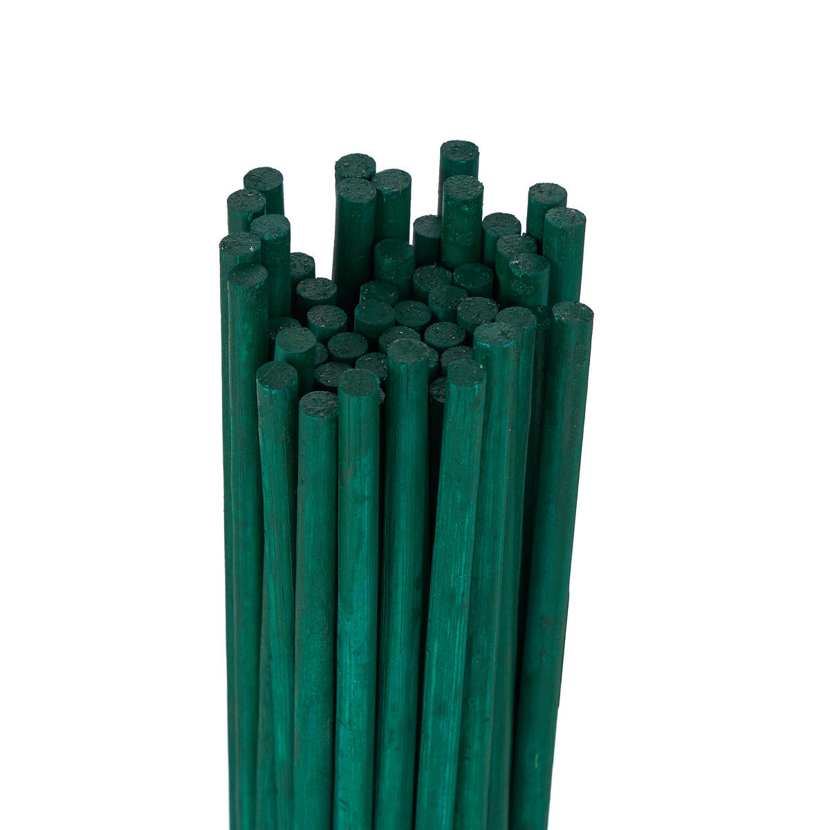 PFLANZSTÄBE Dunkelgrün 50er-Set Bambus mit Bindedraht 30 cm - Dunkelgrün, Holz/Metall (0.5cm) - Relaxdays