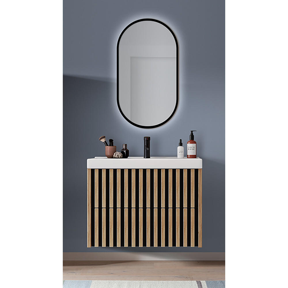 Lomado Badmöbel-Set Braun 81x200x46 cm