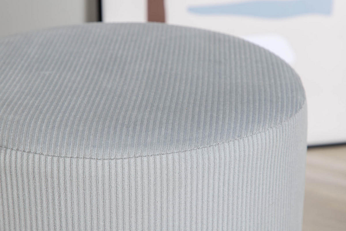 POUF schwarz grau - Schwarz, Holzwerkstoff (35/43/35cm) - ebuy24