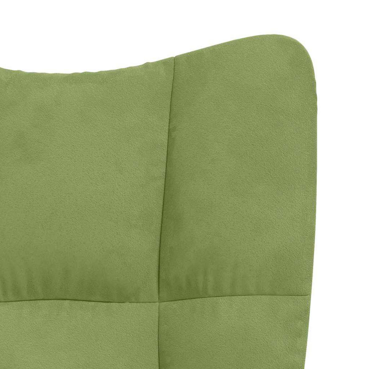 RELAXSESSEL Hellgrün Samt - Grün, Naturmaterialen (70/96.5/61cm) - vidaXL