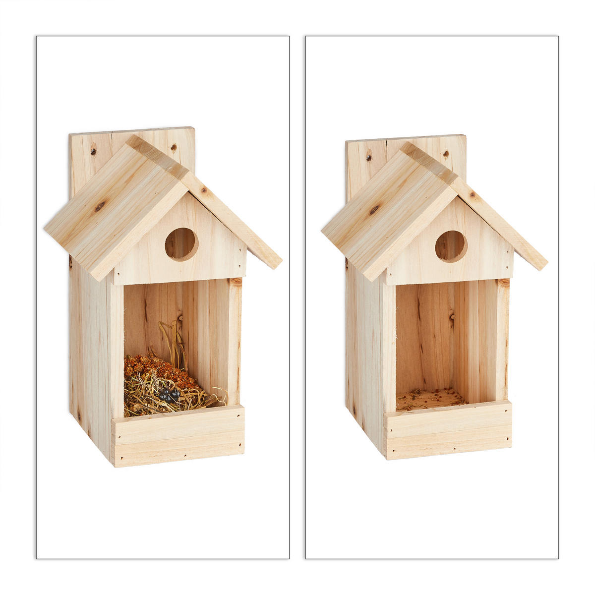 NISTKASTEN - Hellbraun, Holz (16/25/14cm) - Relaxdays