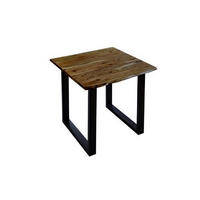 ESSTISCH LUBIN - Schwarz/Braun, Holz/Metall (80/80/77cm) - SAM