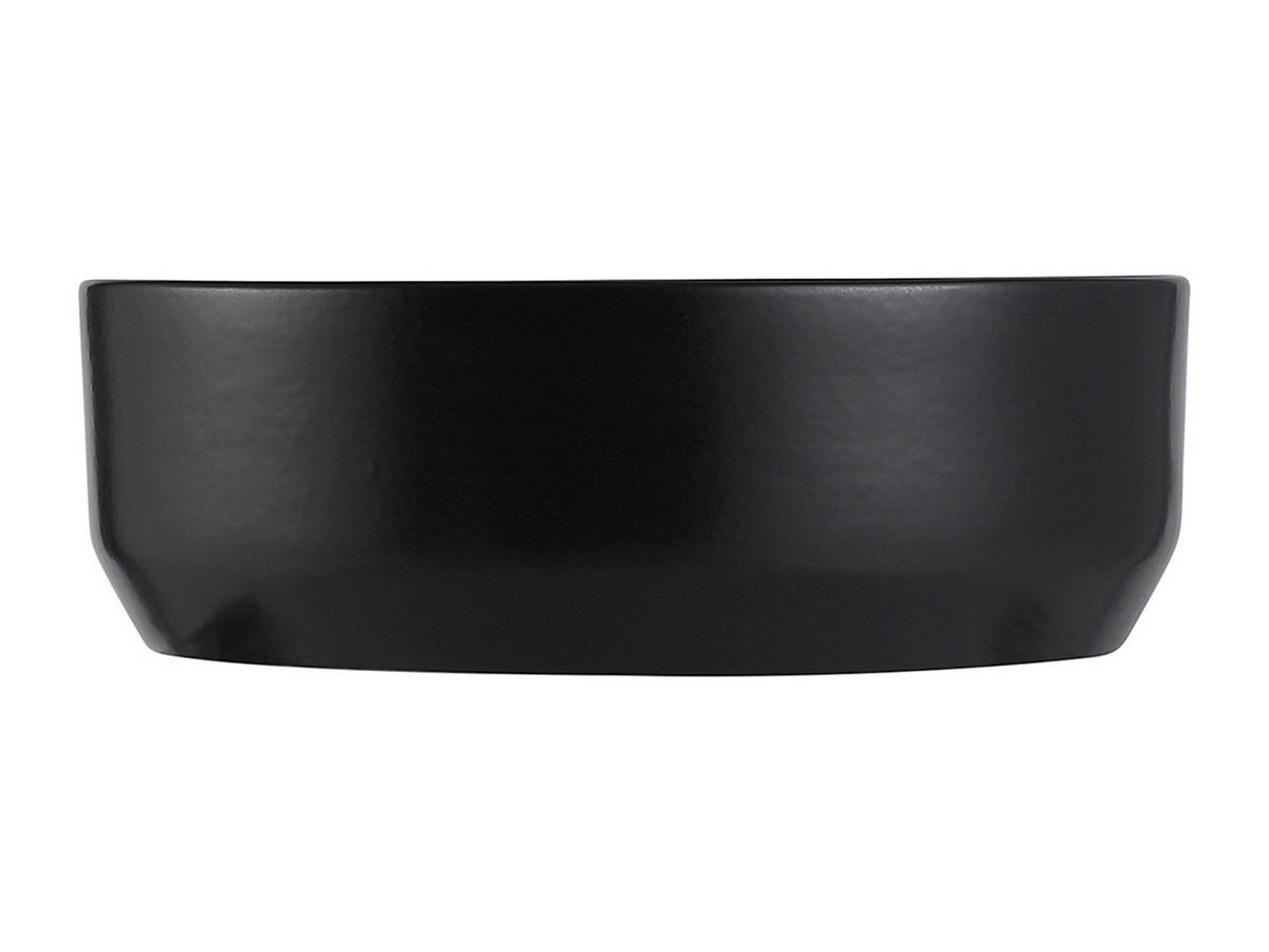 AUFSATZWASCHBECKEN rund aus Keramik – Schwarz – 36 cm – KANELLE II - Schwarz, Keramik (36/12/36cm) - Vente-Unique