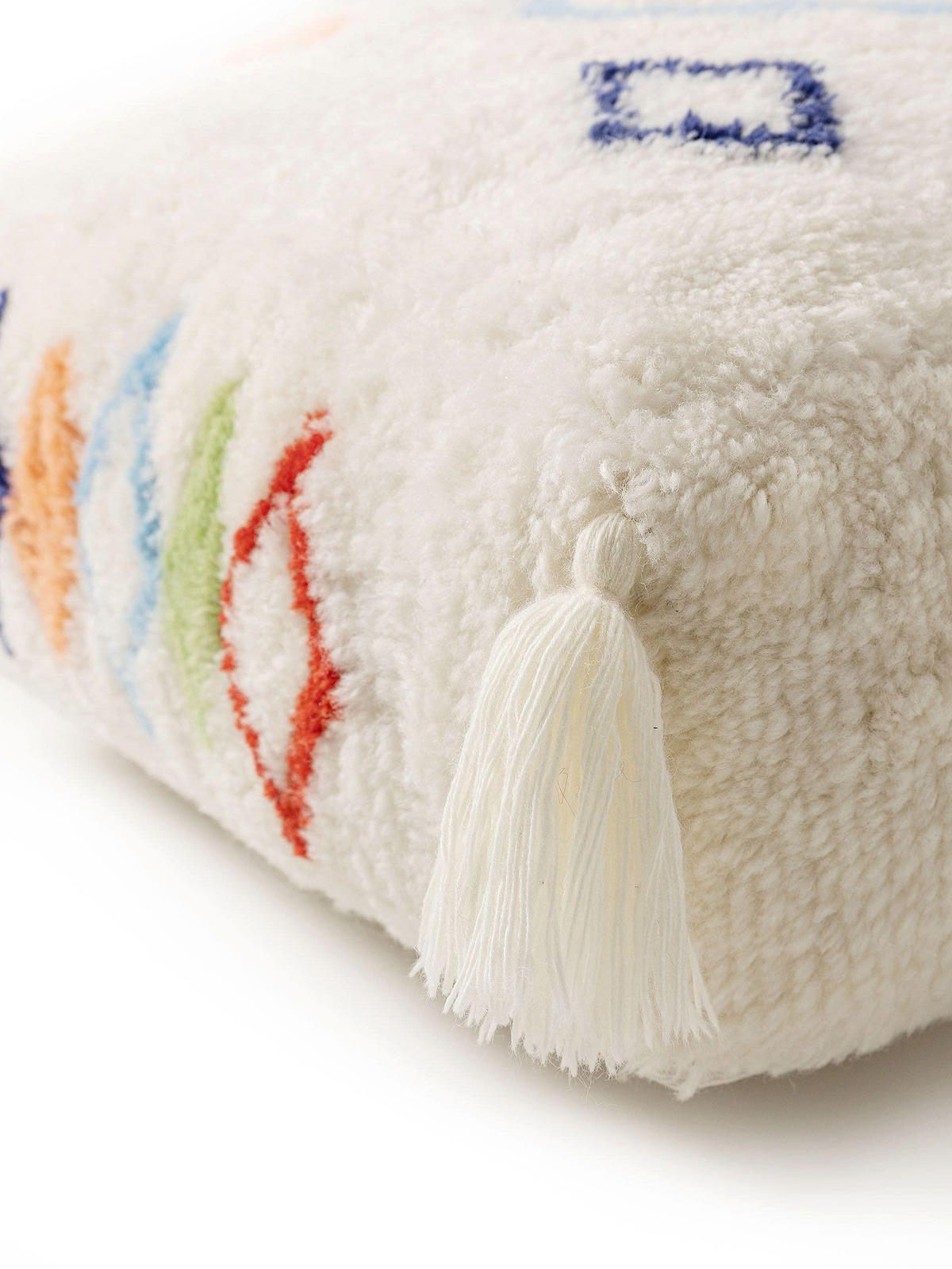 WOLL-POUF handgefertigt Malika Multicolor 55x55x20 cm - Multicolor, Textil (55/20/55cm) - Lytte
