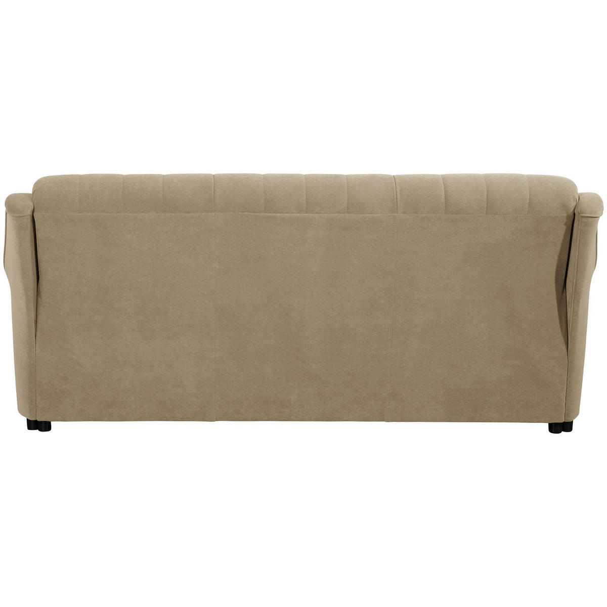 SOFA 3-Sitzer mit Bettfunktion Kaylyn Flockstoff sand - Sandfarben, Kunststoff (83/89/207cm) - 58aufmkessel
