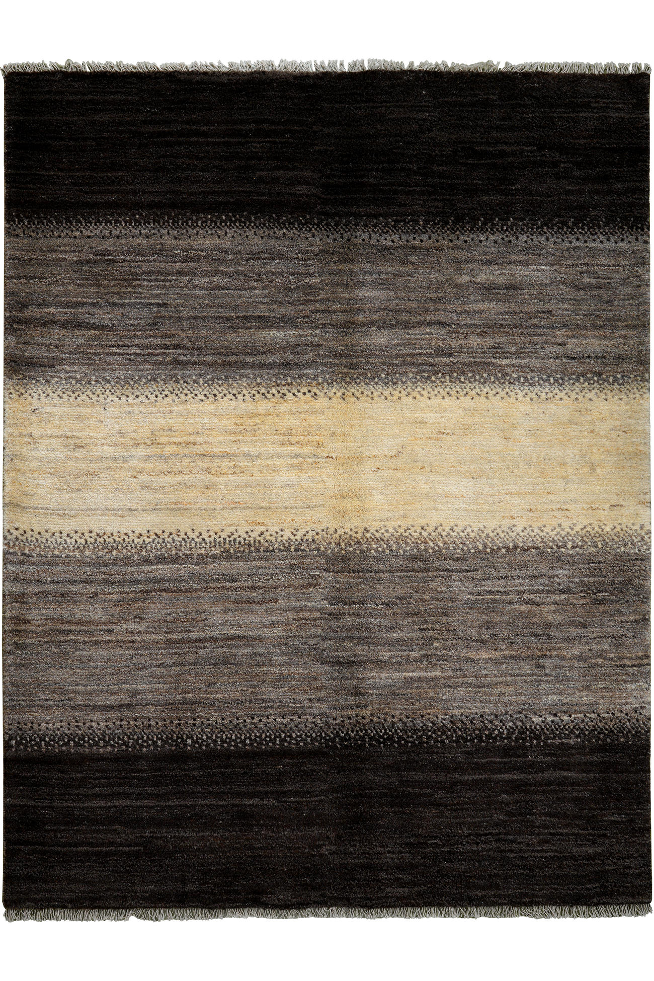 TEPPICH Gabbeh Sonnat Schwarz 196/152 cm Schurwolle - Schwarz, Textil (152/196cm) - Looma