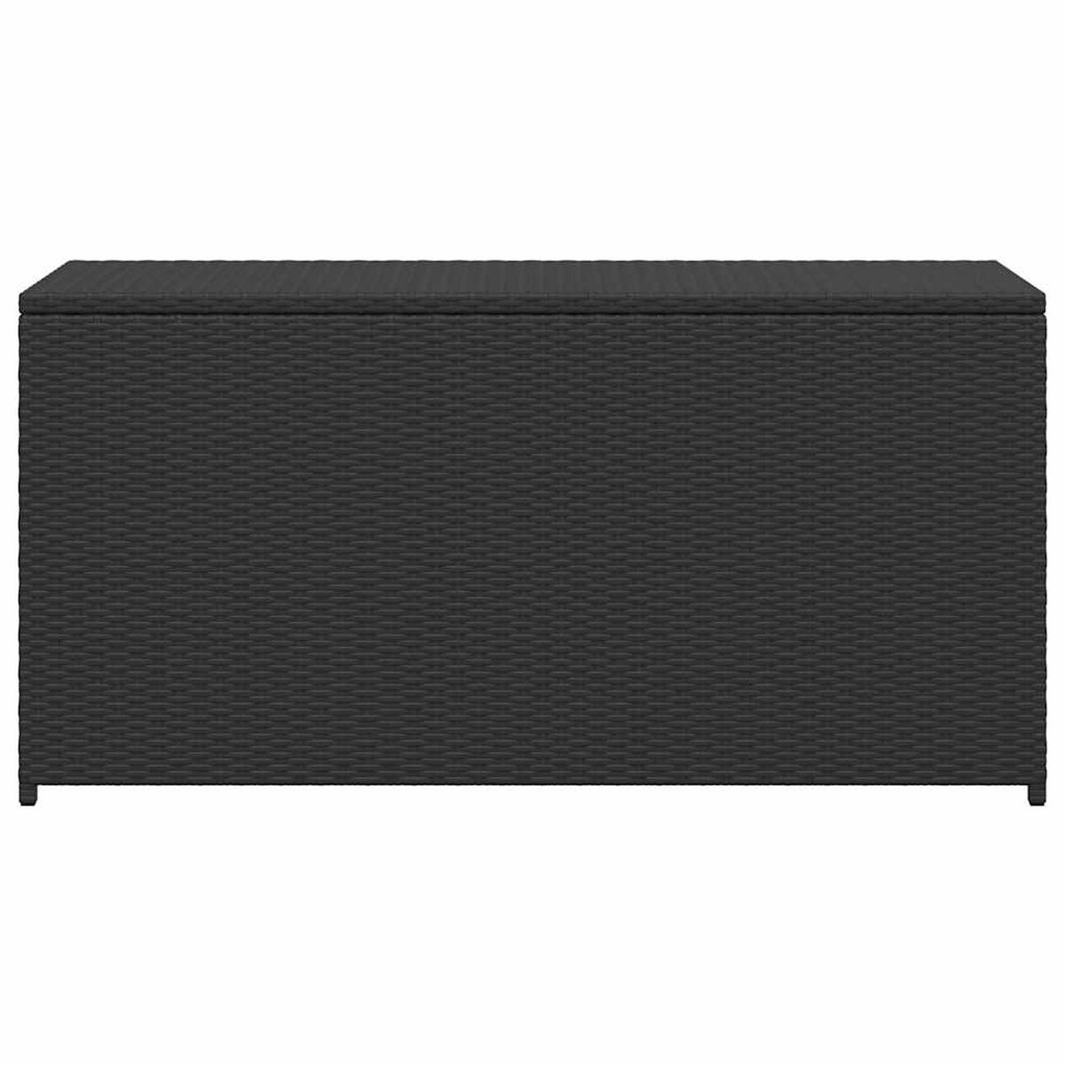 GARTEN-AUFLAGENBOX Schwarz 120/50/60 Cm Poly Rattan - Schwarz, Kunststoff (50/60/120cm) - vidaXL