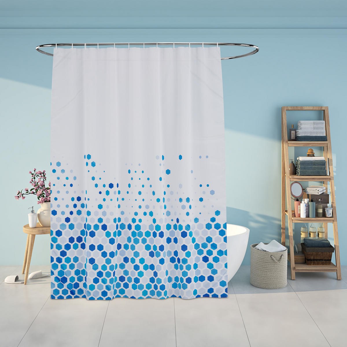 DUSCHVORHANG - Multicolor, Textil (180/0.1cm) - Relaxdays