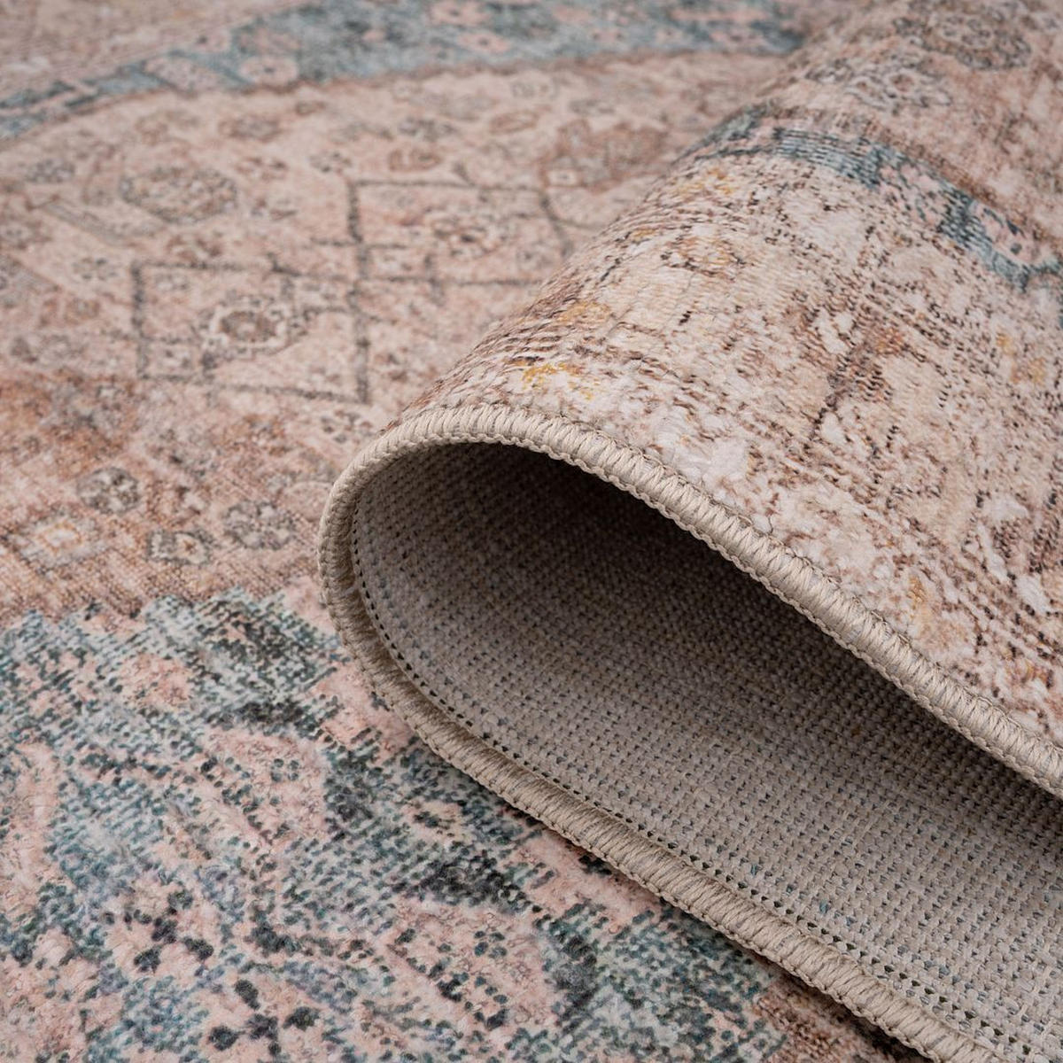 VINTAGE-TEPPICH Ishani Genevieve Beige - Beige, Textil (191/279cm) - Kukoon Rugs