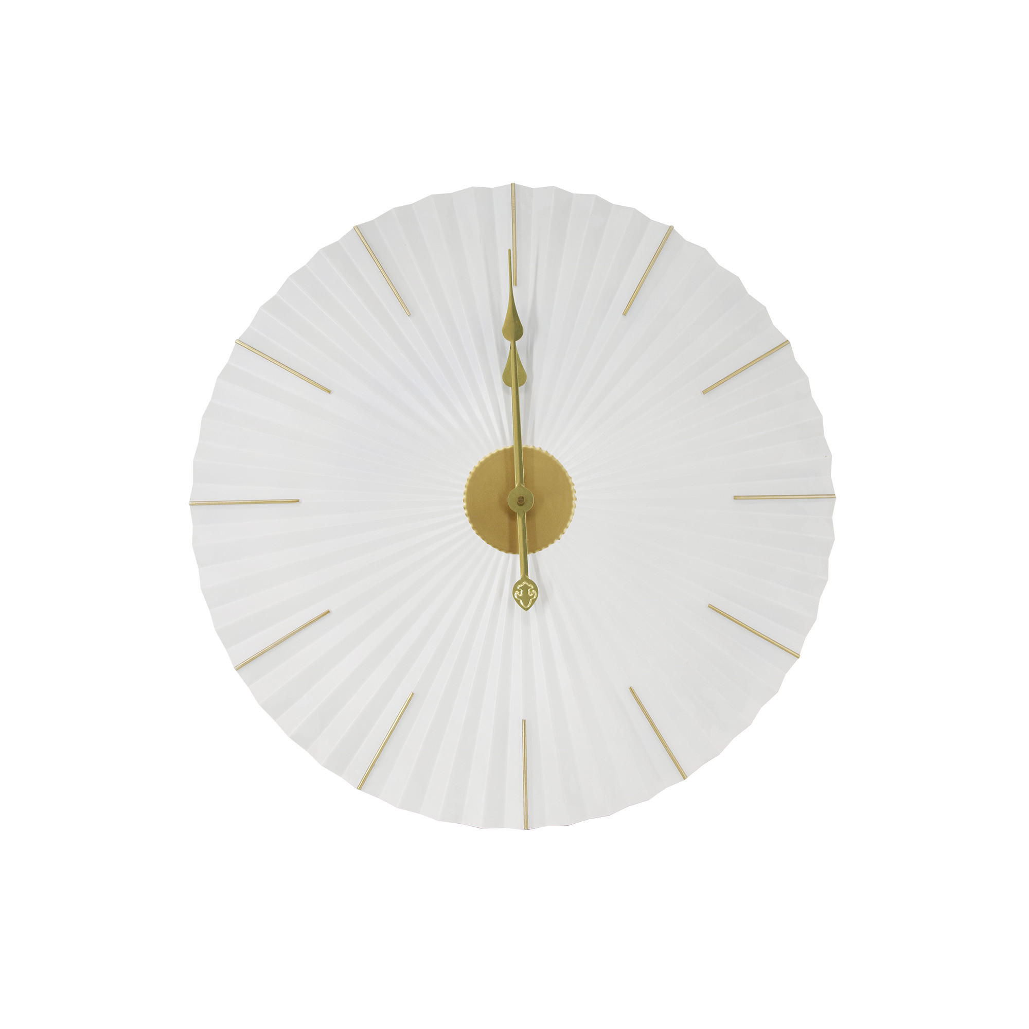 Art for the Home Wanduhr Gold, Weiß 60x1x60 cm