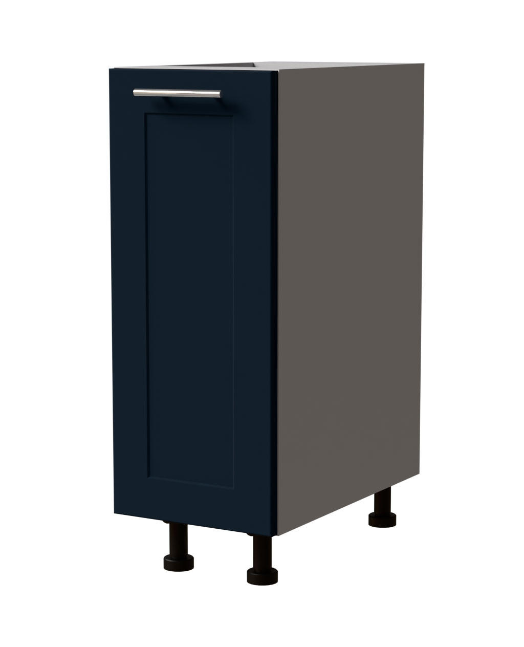 Feldmann-Wohnen Küchenunterschrank Dunkelblau, Grau 30x82x50 cm