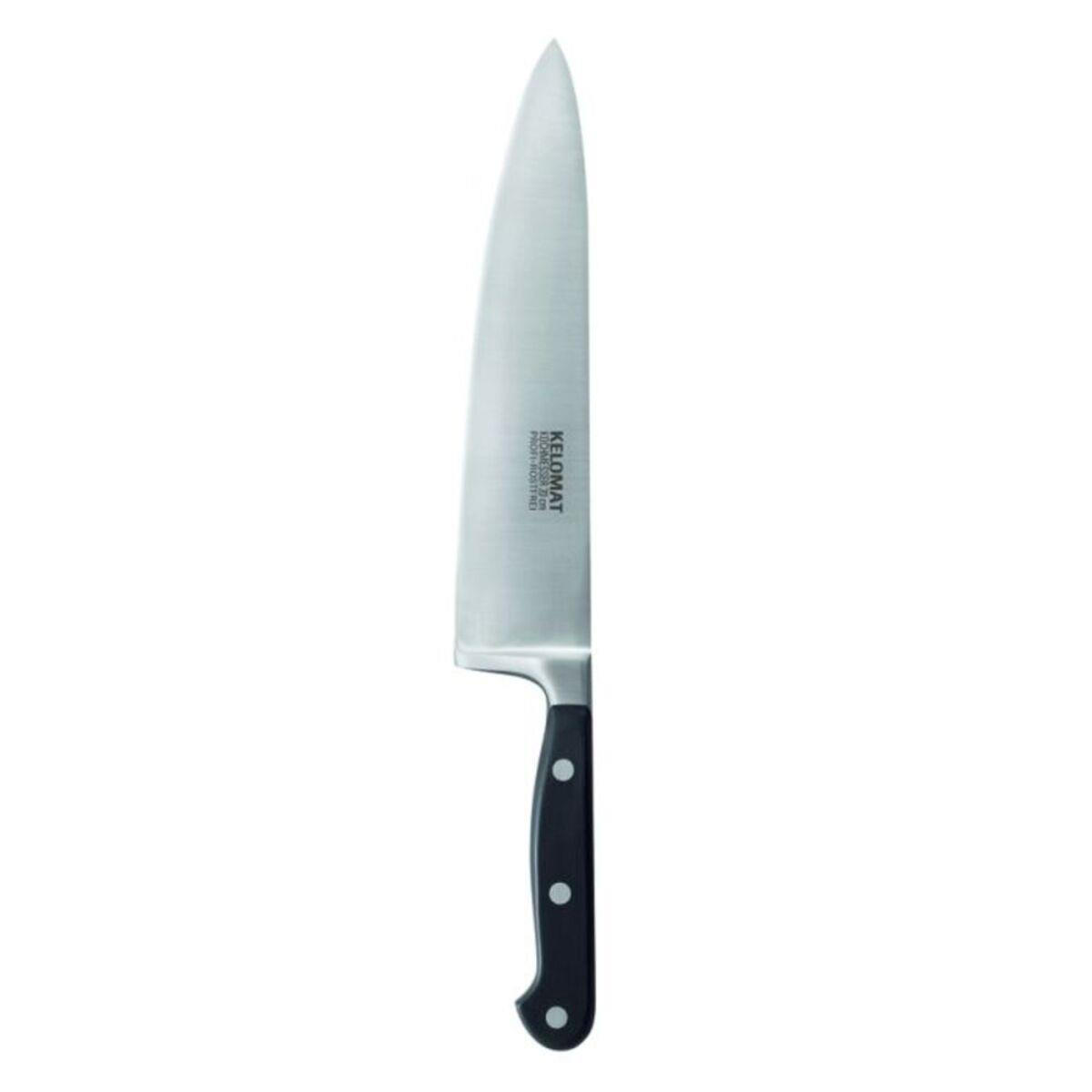 KOCHMESSER Chromstahl Profi geschmiedet - Schwarz, Metall (25cm) - Kelomat