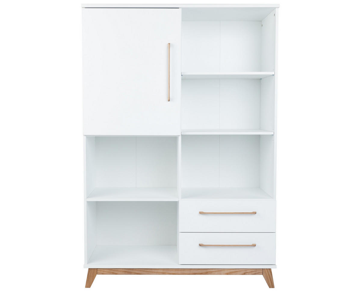 STANDREGAL Lina Soft-Close und Türdämpfung Weiß/Walnuss - Walnussfarben/Weiß, Holz/Holzwerkstoff (114/166/51cm) - arthur berndt