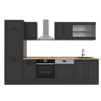 KUHINJSKI BLOK R-Line Seoski Antracit/Antracit 300 cm , RP Hrast - antracit, drvni materijal (300/206.8/60cm) - Vicco