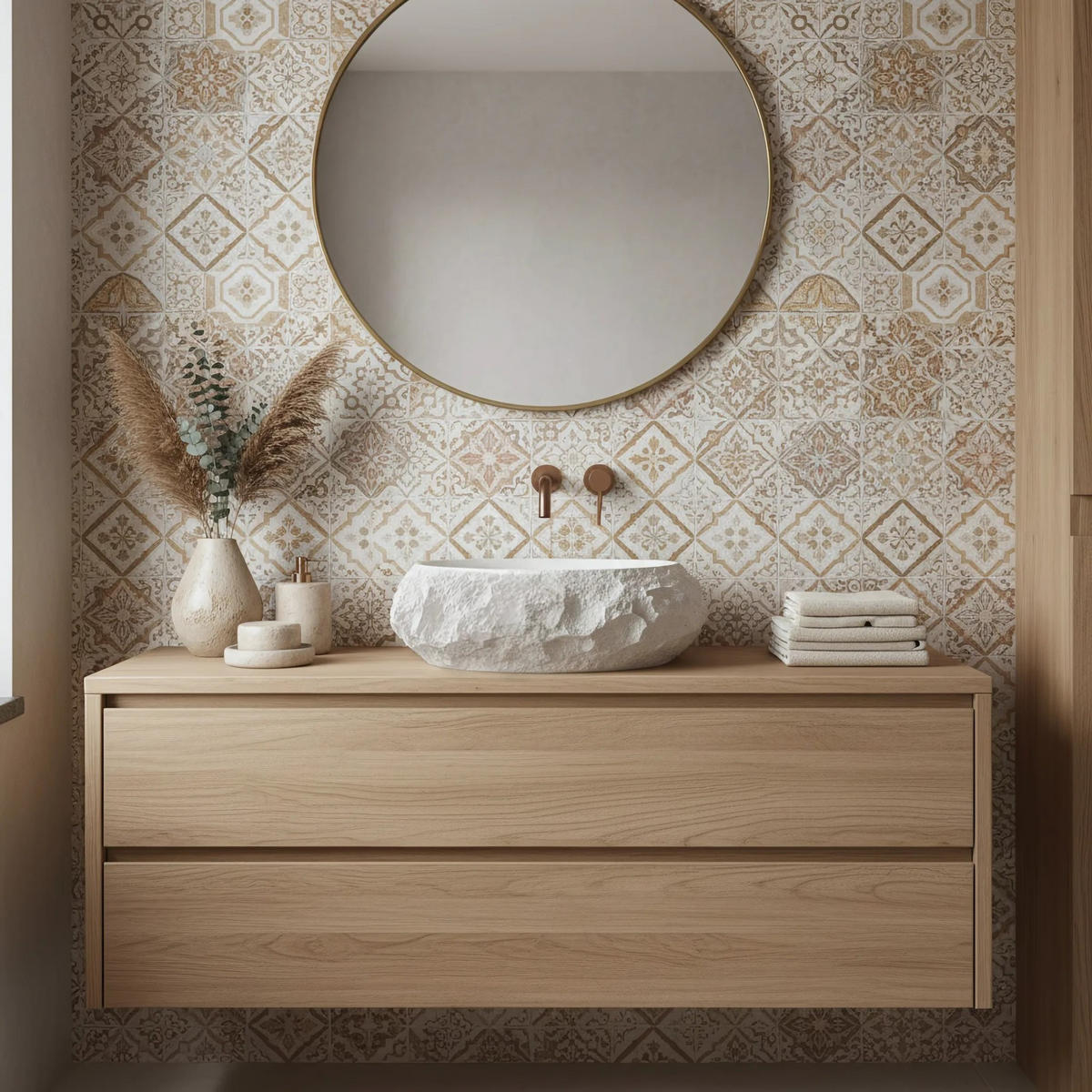 AUFSATZWASCHBECKEN Rea Mika Ivory - Weiß, Kunststoff (38/15/50cm) - REA