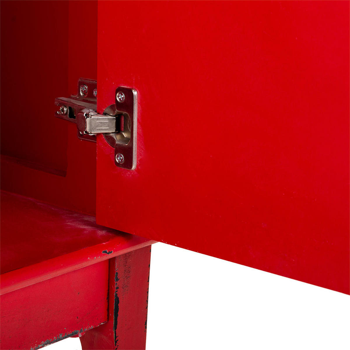 HOLZSCHRANK aus Holz 81x39x90 - Rot, Holzwerkstoff (82/90/39cm) - Wanderlust