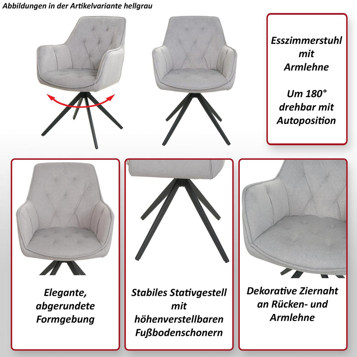 ESSZIMMERSTUHL Braun 6er-Set - Braun, Textil (55/87/60cm) - MCW