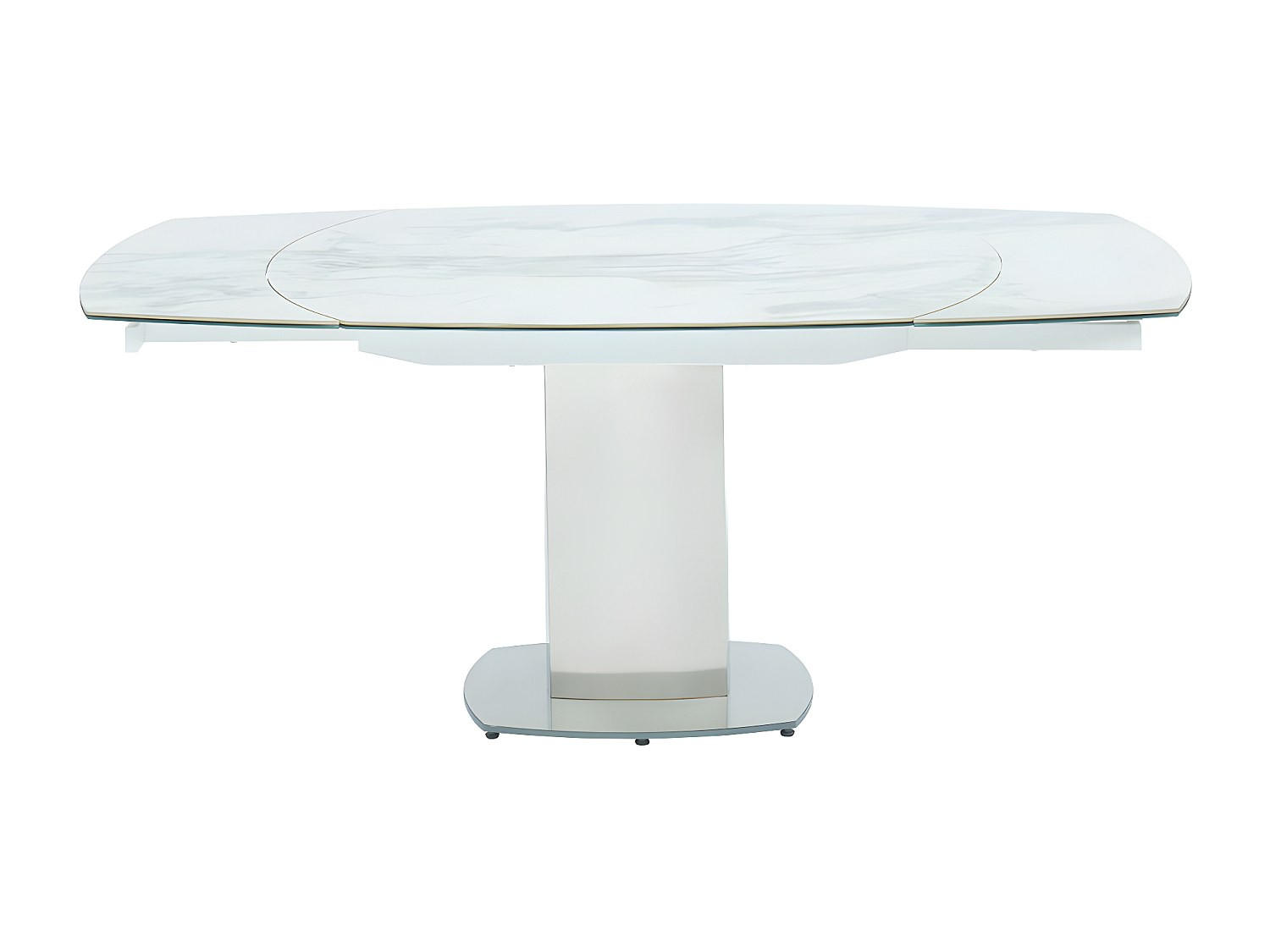 ESSTISCH - 4 Personen, 6 Personen - Glas, Keramik - Weiß - TALICIA - Weiß, Glas/Keramik (90/120/75cm) - Vente-Unique