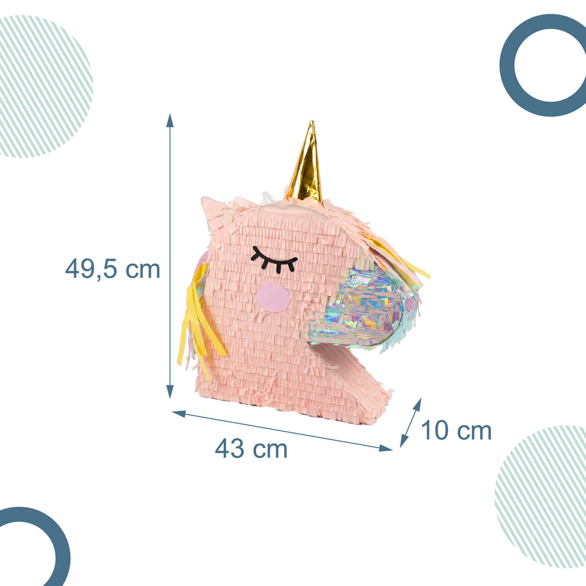 PINATA - Pink, Papier/Wellpappe (43/49.5/10cm) - Relaxdays