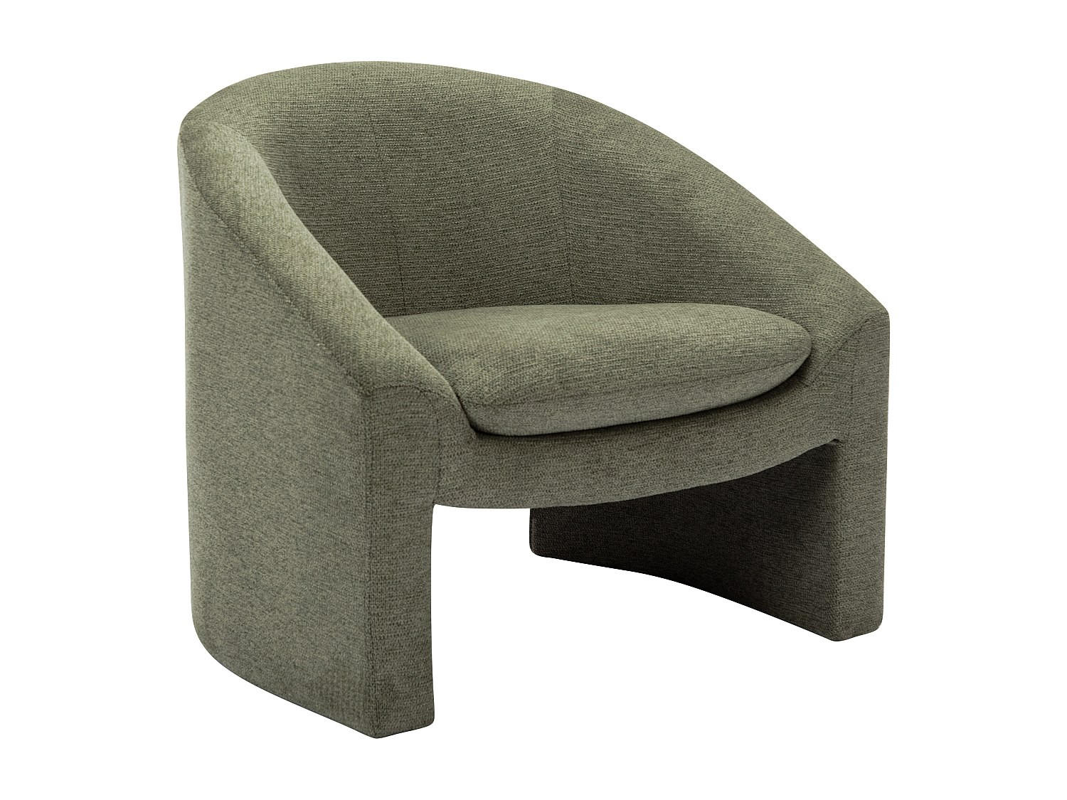 SESSEL - Stoff - Grün - OSSANA - Grün, Textil (74/74/83cm) - Vente-Unique